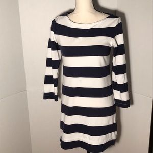 J Crew Boatneck Wide Stripe Tunic Dress XS